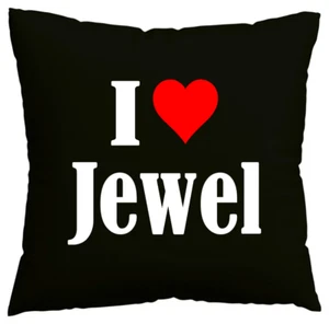 Funda de cojín I Love Jewel I love Jewel negra 157118 - Imagen 1 de 1