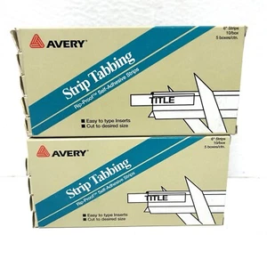 Vintage New Lot of 9 open Boxes Avery Strip Index Tabbing 90 Total Strips Office - Picture 1 of 6