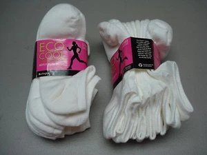 NWT USA Burlington ECO Cool Breathable Low Cut Socks Shoe 5-10 White 12 Pair - Picture 1 of 2