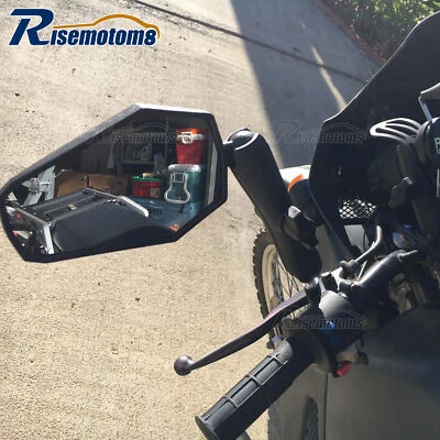 6” RAM Arms Off-Road Side Mirrors For Kawasaki KLR650 KLX250 KLX110 KX450F KX250 - Image 1 of 4