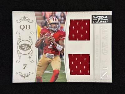 2011 National Treasures Rookie NFL Gear Double #10 Colin Kaepernick RC /99 49ers - Image 1 of 2