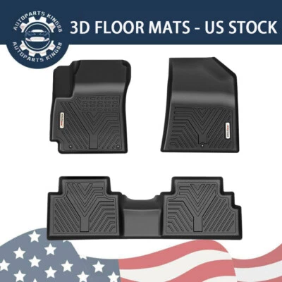 Floor Mats for 2020-2025 Kia Soul 1st & 2nd Row All Weather 3D Laser TPE Liners - Image 1 of 4