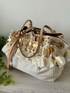 NWT TORY BURCH RARE CAROLINE EMBELLISHED TOTE - Picture 1 of 11