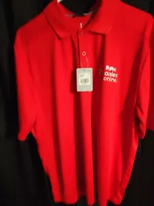 *NEU** Herren Gr. L Dri HyVee Lebensmittelgeschäft Mitarbeiter rot Arbeitshemd Hy-Vee - Bild 1 von 4
