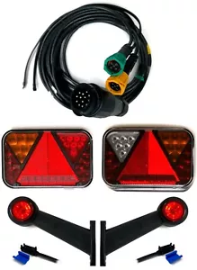 Anhängerbeleuchtung SET Rückleuchten Control Box Umrissleuchten 13 pol Kabel 5 m - Bild 1 von 12