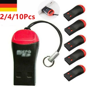 1-10x Mini USB-2.0 Micro SD SDHC TF Flash Speicherkartenleser Adapter für Laptop - Afbeelding 1 van 8