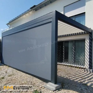 Fenstermarkise Senkrechtmarkise Zip Markise Zip-Screen Terrassendach 1 m x 1,2 m - Bild 1 von 24