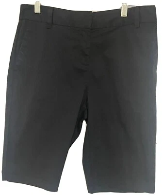 LIZ CLAIBORNE - JACKIE - WOMEN'S FLAT FRONT BLACK BERMUDA SHORTS 4 (30X11) - Image 1 of 4