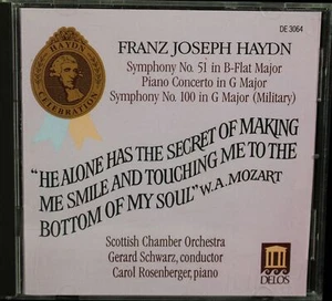 Franz Joseph Haydn, Symphony No. 51 Piano Concerto Symphony No. 100 Military CD - Picture 1 of 5