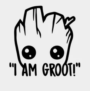 I Am Groot White Vinyl Decal Sticker - Bild 1 von 1