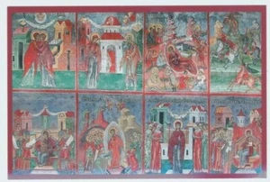 RUMÄNIEN Kloster Sucevita - Die Ankündigung Hymm, Südfassade" AK - Bild 1 von 2