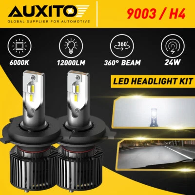 Kit de faros LED AUXITO 9003 H4 bombillas de haz alto bajo blanco brillante 6000K sin error Foto 1 de 4