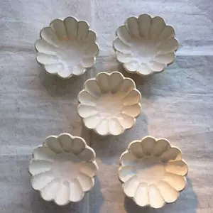 Mino Ware Kaneko Kohyo Rinka Porcelain Bowl White 12cm 555-0019 Set of 5 Japan - Picture 1 of 5