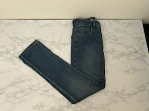 Childrens Place Girl's Skinny Jeans Size 12 Blue Dark Wash Adjustable Waist V - Picture 1 of 6