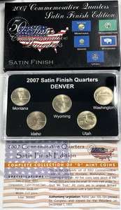 2007- US Mint Commemorative (5) Quarter Satin Finish Coin Set with OGP🔥!! - Picture 1 of 4