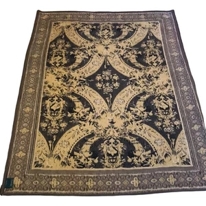 Made in Italy. Gray and Pale Yellow Cotton Rug. OS - Picture 1 of 7