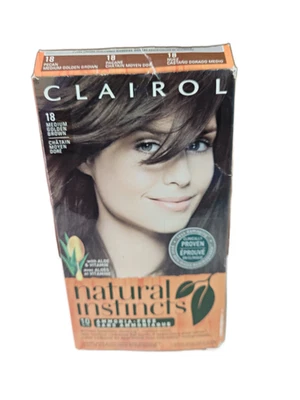 Clairol Natural Instincts Hair Color Dye 18 Pecan Medium Golden Brown New READ - Image 1 of 4