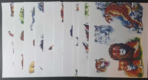 Vintage Paul Jeffries Tattoo Flash 10 Sheet Set, Shop Used With Lines Big Cats 2 - Picture 1 of 11