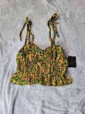 Japna Feminino Médio Crop Top Praia Férias Tropical Indie Festival de Fadas Boho - Imagem 1 de 4