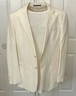 Giorgio Armani Silk and Linen White Blazer, Mens 40R, Saks - Image 1 of 4