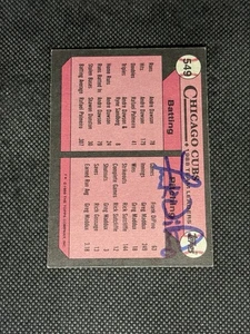 Frank Dipino Chicago Cubs Team 1989 Topps Signed Auto Card #549 ~ COA - Picture 1 of 3