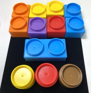 12 Fisher Price Little People stacking Building Blocks Replacements - Picture 1 of 2