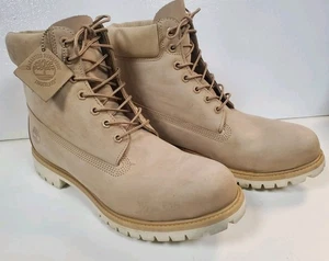 Stivali Timberland 6 pollici premium taupe off white da uomo impermeabili da combattimento taglia 13 - Foto 1 di 23