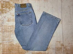 Calvin Klein Jeans Boot Cut Womens Size 6 Medium Wash All Over Sandblast - Picture 1 of 13