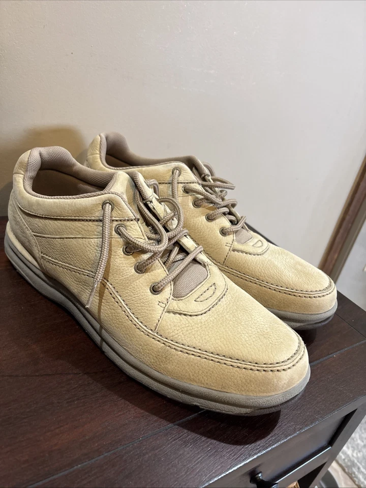Rockport 鞋 World Tour 经典运动鞋 米色 皮革 低 MWT13M 男式 尺码 15 — 第 1/4 张图片