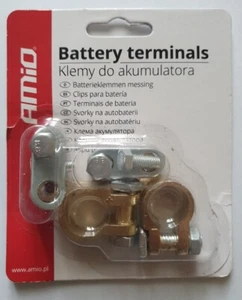 COPPIA MORSETTI BATTERIA POLO +/- FIAT 500 EPOCA F/L/R/D - Imagen 1 de 3