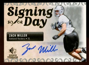 Zach Miller #SDA-ZM signed auto 2007 Upper Deck SP Rookie Threads Card  - Picture 1 of 1