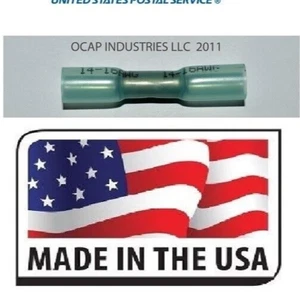 (1000) Blue Heat Shrink Butt Splice Primary Wire Connector Terminal 14-16 AWG   - Picture 1 of 2