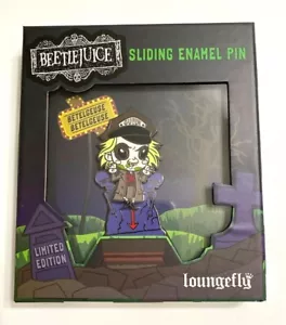 NEW Loungefly Funko BEETLEJUICE GRAVESTONE 3" COLLECTOR BOX ENAMEL PIN LE 500 - Picture 1 of 7