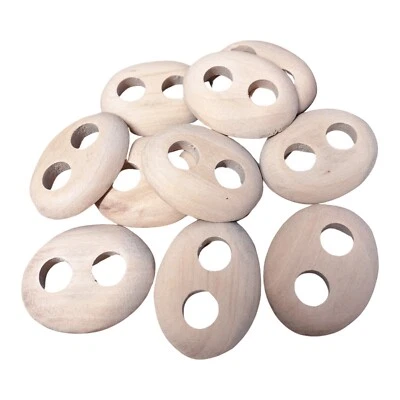 BSB Wooden Buttons Large Oval Natural Teddy Bear Nose Toggle Button B7