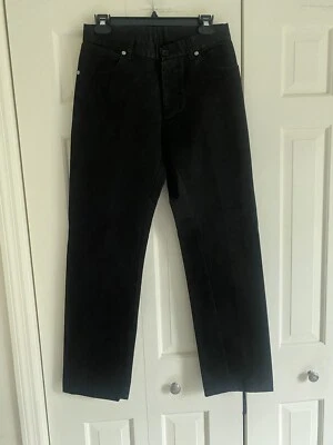 Vintage Helmut Lang Solid Black Men's Cotton Five Pocket Pants 30 1998 - Image 1 of 3