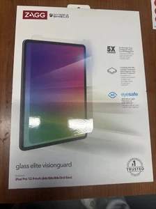 ZAGG InvisibleShield Glass Elite VisionGuard Apple iPad Pro 12.9" (3rd-6th Gen) - Picture 1 of 3