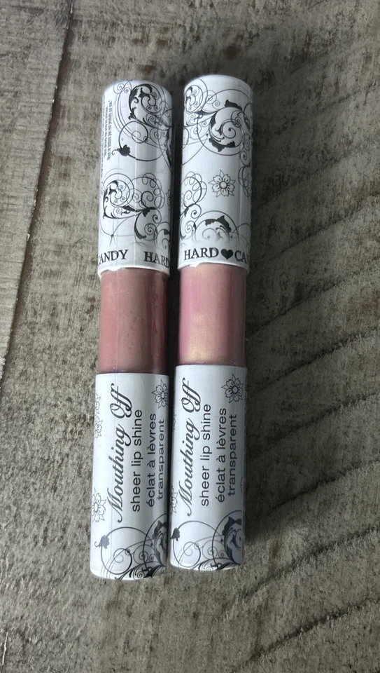 Hard Candy Mouthing Off Sheer Lip Shine Lot Of 2 Gossip, And Love Dove pink Love - Image 1 of 2