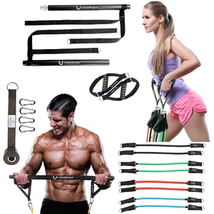 Vigorous VI Portable Resistance Band Set Workout Bar Kit Pilates Home Yoga Gym - Bild 1 von 8