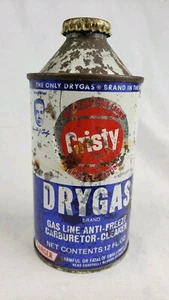 Vintage Cone Top Can Cristy Dry Gas Full 12oz Can Advertising - Picture 1 of 8