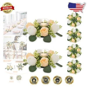 Versatile Faux Flower Wreaths - Ideal for Centerpieces and Seasonal Decor - Picture 1 of 9
