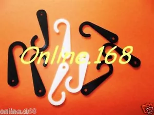 Plastic J hooks / hangers for displaying hanging all accessories in BLK / W - Picture 1 of 1