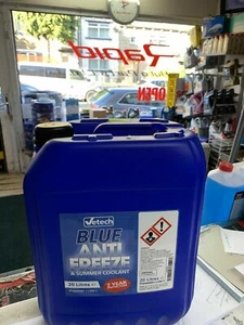20 Ltr Vetech Blue Anti Freeze & Summer Coolant - 20 LITRE 20L NOT READY MIX NEW - Picture 1 of 3