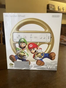 Wii Golden Wheel - Club Nintendo - per Mario Kart Wii/Wii U - Volante - Imagen 1 de 6