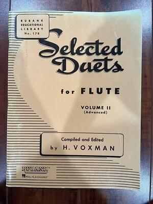 Selected Duets For Flute, Volume 2 (Advanced) H. Voxman Hal Leonard - Image 1 of 2