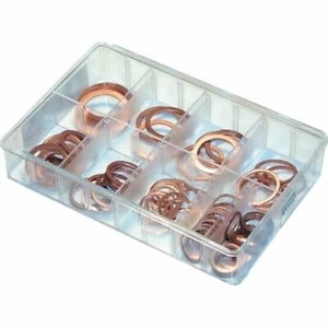 Arandelas métricas de cobre, tamaños: caja grande surtida (90 piezas) - Imagen 1 de 1