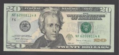 $20 FEDERAL RESERVE NOTES 2017 ATLANTA (MF62008114A), UNC  - Image 1 of 2