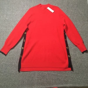 Chicos Womens Sweater Large Tunic Red 2 NWT - Picture 1 of 13