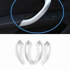 4X Fit For Bmwx1 F48 2016-19 2020 2021 Abs Silver Inner Door Handle Frame Trim