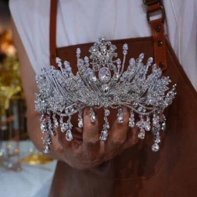 Oversize Foreheadbands Tassels Wedding Tiaras Headbands Wedding Hari Accessory - Image 1 of 4