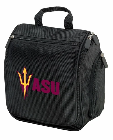 ASU Cosmetic Bag ARIZONA STATE Mens Shaving Kit -Travel TOILETRY Bag -HANGABLE! Cover